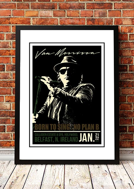 Van Morrison ‘Holywood’ Belfast, UK Concert Poster 2014 - Framed A2