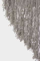Fringed Cotton Rope Mexican Hammock Swing from Mexico in Dream Sands - Rear View