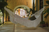 Ivory Cascade, hand woven rope Authentic Mexican Hammock - 45-Degree Angle