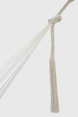 Ivory Cascade, hand woven rope Authentic Mexican Hammock - Low Angle