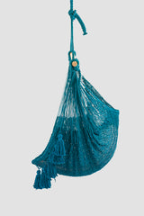 Deluxe Hammock Swing Chair in Plain in Bondi Colour - Close-Up Angle