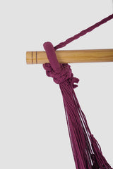 Deluxe Extra Large Mexican Hammock Chair in Outdoor Cotton Colour Maroon - Rear View