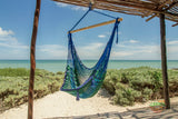 Mayan Legacy Extra Large Caribe Outdoor Cotton Hammock Chair with Back Support - Side View