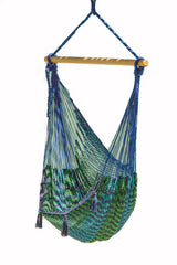 Mayan Legacy Extra Large Caribe Outdoor Cotton Hammock Chair with Back Support - Close-Up Angle