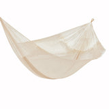 Mayan Legacy Jumbo Size Super Nylon Mexican Hammock in Cream Colour - 45-Degree Angle