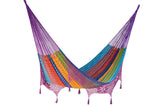 Outdoor undercover cotton Mayan Legacy hammock with hand crocheted tassels King Size Colorina - Extra Image