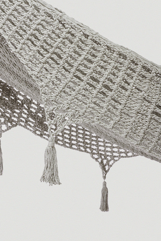 Queen Size Dream Sands Mayan Legacy Outdoor Cotton Hammock with Hand-Crocheted Tassels
