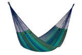 Family-Sized Mayan Legacy Cotton Hammock for Outdoor Relaxation - Caribe Style - 45-Degree Angle