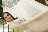 Family-Sized Marble Mayan Legacy Cotton Hammock for Outdoor Relaxation - Rear View