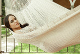 Family-Sized Marble Mayan Legacy Cotton Hammock for Outdoor Relaxation - Low Angle