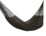 Outdoor undercover cotton Mayan Legacy hammock King size Black - Side View