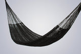 Outdoor undercover cotton Mayan Legacy hammock King size Black - Rear View