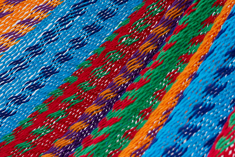 King Size Colorina Mayan Legacy Outdoor Cotton Hammock - Pet and Child Friendly, Weather Resistant, Free Carry Bag Included