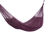 King Size Maroon Outdoor Mayan Legacy Cotton Hammock for Three Adults - Top-Down View