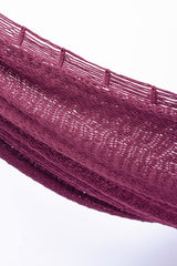 Extra Large Mayan Legacy Cotton Hammock in Vibrant Mexican Pink for Outdoor Relaxation - Side View