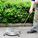 2In1 Surface Cleaner 16.5Inch Undercarriage Washer Pressure Washer Max 4000PSI 1/4 Quick Connector with Universal Wheels and Wands for Car Ground Cleaning - Side View