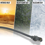 46M/150FT Replacement Gen 3 Cable 26AWG for Starlink Rectangular Satellite V3 Waterproof Weatherproof High Speed Supports Bandwidths up to 1200Mbps Gray - Top-Down View