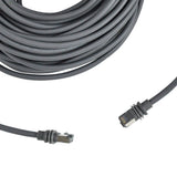 46M/150FT Replacement Gen 3 Cable 26AWG for Starlink Rectangular Satellite V3 Waterproof Weatherproof High Speed Supports Bandwidths up to 1200Mbps Gray - Close-Up Angle