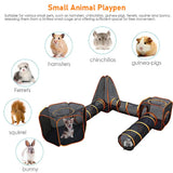 6 in1 Outdoor Portable Pet Cat Playpen Folding Pop Up Mesh Play Tent Tunnel House Enclosures Portable with Storage Bag for Indoor and Outdoor - Close-Up Angle