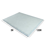 Tatami Memory Foam Mat Baby Playmat Coral Velvet Relaxing Pad Crawling Non Slip Home Thick Carpet Play Area 150x200x3cm for Nursery Baby Toddler Gray - Low Angle