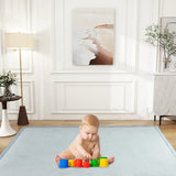 Tatami Memory Foam Mat Baby Playmat Coral Velvet Relaxing Pad Crawling Non Slip Home Thick Carpet Play Area 150x200x3cm for Nursery Baby Toddler Gray - Extra Image