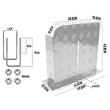 Alpen Outdoor Base Mount 2mm Thickness Aluminium Diesel Heater Fuel Tank Cover Left for 10L 15L Fuel Tank Silver - Low Angle