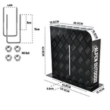 Alpen Outdoor Fuel Tank Cover Right Side Base Mount 2mm Thickness Aluminium Diesel Heater for 10L 15L Fuel Tank Black - Low Angle