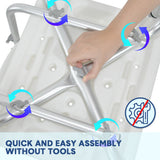 Shower Seat Bath Chair Adjustable Height Non-Slip Shower Bathtub Seat with Padded Arms Removable Back for Elderly Medical Disabled Safety Bathroom - Extra Image