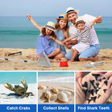 Beach Rake Stainless Steel Sand Flea Rake 140cm Long Detachable Handle and Shark Tooth Wide Sifter for Easy Sand Flea Removal with Bonus Basket and Tools - Low Angle