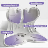 BKT Cushion Portable Ergonomic Lower Back Seat Lumbar Support Chair Posture Corrector Extra Large Fit 75-150kg Users for Home Office Chair and Floo - Top-Down View