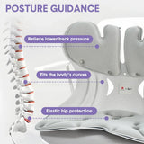 BKT Cushion Portable Ergonomic Lower Back Seat Lumbar Support Chair Posture Corrector Extra Large Fit 75-150kg Users for Home Office Chair and Floo - 45-Degree Angle