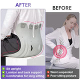 BKT Cushion Portable Ergonomic Lower Back Seat Lumbar Support Chair Posture Corrector Extra Large Fit 75-150kg Users for Home Office Chair and Floo - Extra Image