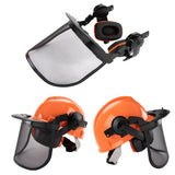 Chainsaw Brushcutter Hard Hat Safety Helmet Face Shield With Visor & Ear Muffs For Landscaping Gardening Lawn Mowing Edge Trimming CE Approved - Extra Image