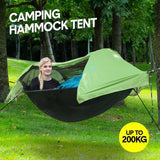 Hammock Tent Outdoor Double Portable Multi-Functional Waterproof Hammock Parachute Camping Hanging Bed 270x140cm with Anti Mosquito Net and Storage Bag - Front View
