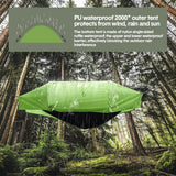 Hammock Tent Outdoor Double Portable Multi-Functional Waterproof Hammock Parachute Camping Hanging Bed 270x140cm with Anti Mosquito Net and Storage Bag
