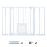 Alston 76cm Tall Baby Pet Security Gate Safety Adjustable Width with Cat Door for House Doorways Stairs Guard Extension Part Width 12cm/24cm Wall Mount - Close-Up Angle