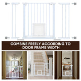 Alston 76cm Tall Baby Pet Security Gate Safety Adjustable Width with Cat Door for House Doorways Stairs Guard Extension Part Width 12cm/24cm Wall Mount