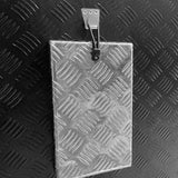 Truma Cowl Cover Silver Universal Aluminum Checker Plate External Flue Vent Spraying Console Replacement Part Fits Truma Water Heater 27x15x4cm - Side View