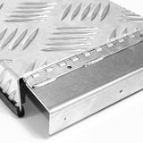 Truma Cowl Cover Silver Universal Aluminum Checker Plate External Flue Vent Spraying Console Replacement Part Fits Truma Water Heater 27x15x4cm - 45-Degree Angle