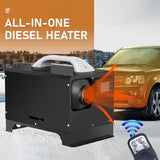 Diesel Air Heater 12V 8KW Tank Portable Heater Thermostat With Remote Control and LCD Display for Car Truck Boat RV Campers Caravan Motorhome - 45-Degree Angle