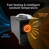 Diesel Air Heater 12V 8KW Tank Portable Heater Thermostat With Remote Control and LCD Display for Car Truck Boat RV Campers Caravan Motorhome - Rear View