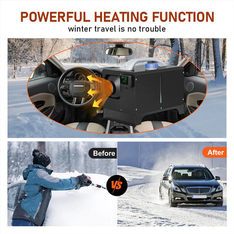 Diesel Air Heater 12V 8KW Tank Portable Heater Thermostat With Remote Control and LCD Display for Car Truck, image 10