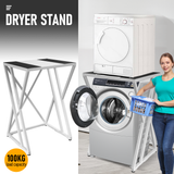 Dryer Stand Over Front Loading Washing Machine Portable Dryer Holder Shelf Stacking Kit for Washing Machine Tumble Dryer 102x67x60cm Holds Up to 100Kg - Front View