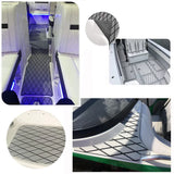Adhesive Marine Decking EVA Foam Boat Flooring Teak Non-slip Mat Cuttable Deck Mat for Motorboat RV Yacht Kayak Surfboard 190cmx70cm Rhombus Grey - Top-Down View