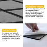 Adhesive Marine Decking EVA Foam Boat Flooring Teak Non-slip Mat Cuttable Deck Mat for Motorboat RV Yacht Kayak Surfboard 190cmx70cm Rhombus Grey - Close-Up Angle