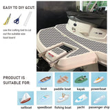 Adhesive Marine Decking EVA Foam Boat Flooring Teak Non-slip Mat Cuttable Deck Mat for Motorboat RV Yacht Kayak Surfboard 190cmx70cm Rhombus Grey - Extra Image
