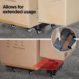 6-Wheel Folding Hand Truck Heavy Duty 227kg Capacity Collapsible Trolley with Elastic Strap Triple-Axle All-Terrain Design Moving RV Camping Warehouse - Top-Down View