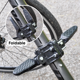 3 In 1 Kids Bike Mounted Front Seat Detachable With Handlebar Foot Pedal Bicycle Seat for Children 1-8 Years Compatible with All Adult Mountain Bikes - Rear View