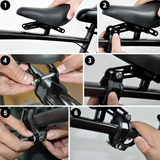 3 In 1 Kids Bike Mounted Front Seat Detachable With Handlebar Foot Pedal Bicycle Seat for Children 1-8 Years Compatible with All Adult Mountain Bikes - Extra Image