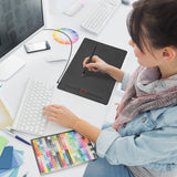 Digital Graphics Tablet Drawing Pad 8192 Levels Large Working Area 285x180mm Compatible with Win/MacOS Support PC/Mobile for Drawing Designing Teaching - Extra Image